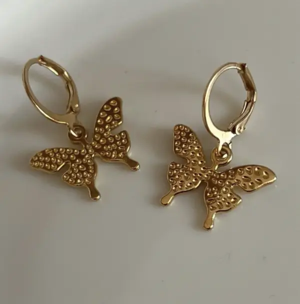 Gold Butterfly Earring