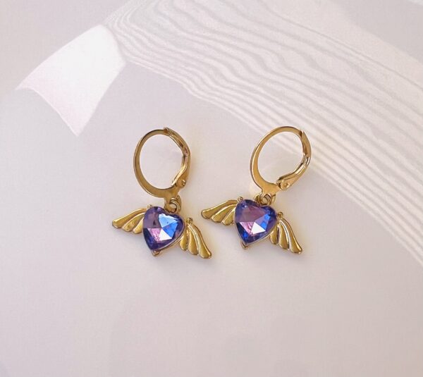 Majestic Purple Gold Earrings